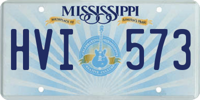 MS license plate HVI573