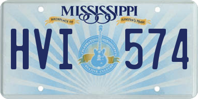 MS license plate HVI574