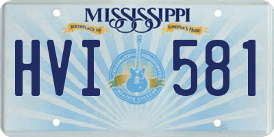 MS license plate HVI581