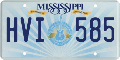 MS license plate HVI585
