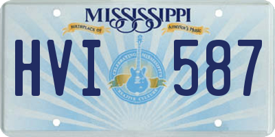 MS license plate HVI587