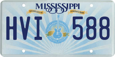 MS license plate HVI588