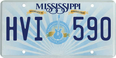 MS license plate HVI590