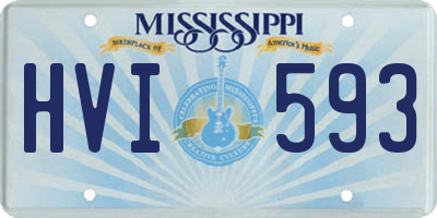 MS license plate HVI593