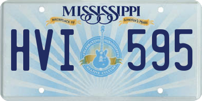 MS license plate HVI595