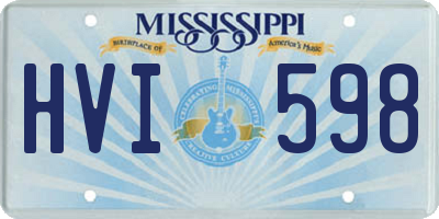 MS license plate HVI598