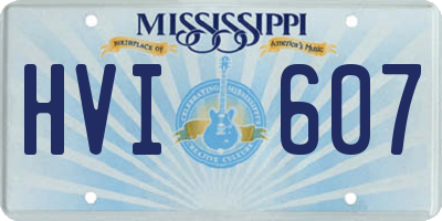 MS license plate HVI607
