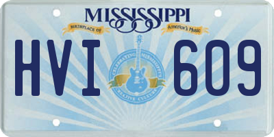 MS license plate HVI609