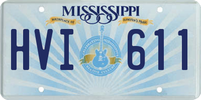 MS license plate HVI611