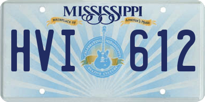 MS license plate HVI612