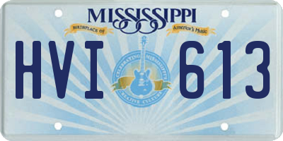 MS license plate HVI613