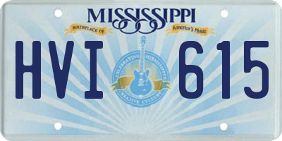 MS license plate HVI615