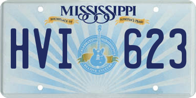MS license plate HVI623