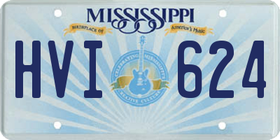 MS license plate HVI624