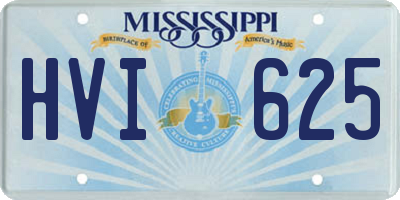 MS license plate HVI625