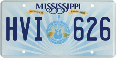 MS license plate HVI626