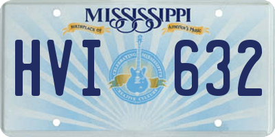 MS license plate HVI632
