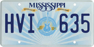 MS license plate HVI635