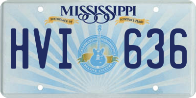 MS license plate HVI636