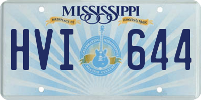 MS license plate HVI644