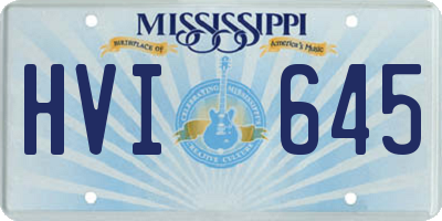 MS license plate HVI645
