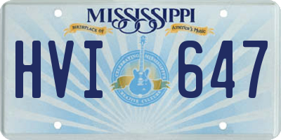 MS license plate HVI647