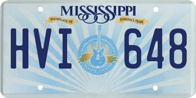 MS license plate HVI648