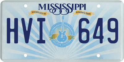 MS license plate HVI649