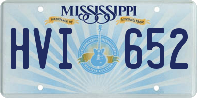 MS license plate HVI652