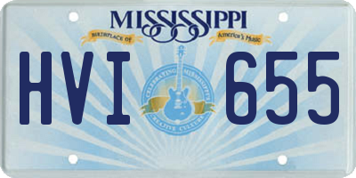 MS license plate HVI655