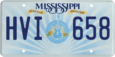 MS license plate HVI658