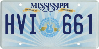 MS license plate HVI661