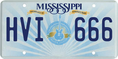 MS license plate HVI666