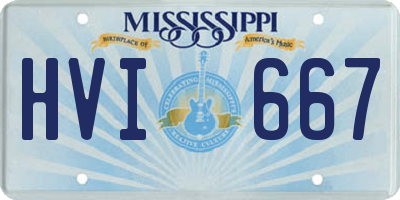 MS license plate HVI667