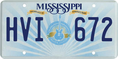MS license plate HVI672