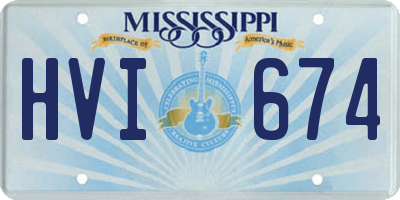 MS license plate HVI674