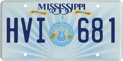 MS license plate HVI681