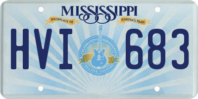 MS license plate HVI683