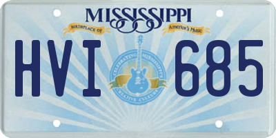 MS license plate HVI685
