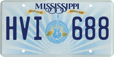 MS license plate HVI688