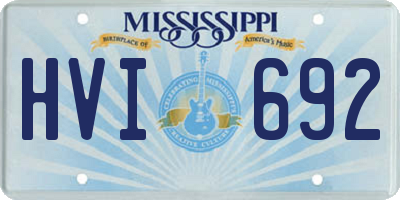 MS license plate HVI692