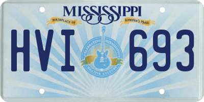 MS license plate HVI693