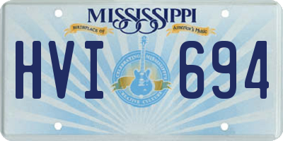 MS license plate HVI694