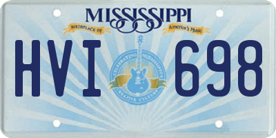 MS license plate HVI698