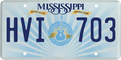 MS license plate HVI703