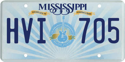 MS license plate HVI705