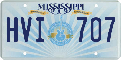 MS license plate HVI707