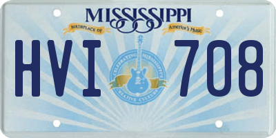 MS license plate HVI708