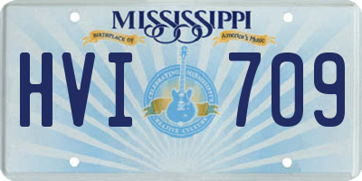 MS license plate HVI709