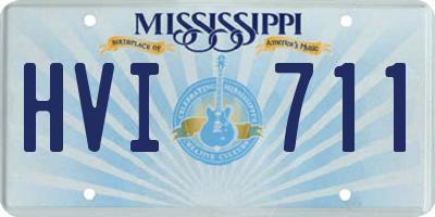 MS license plate HVI711